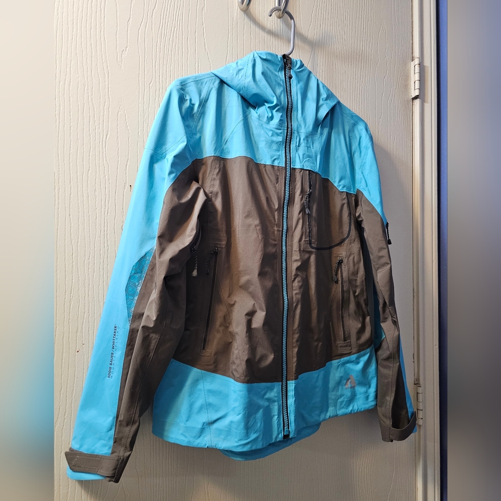 Eddie Bauer Blue and Brown Jacket First Acent Sz M